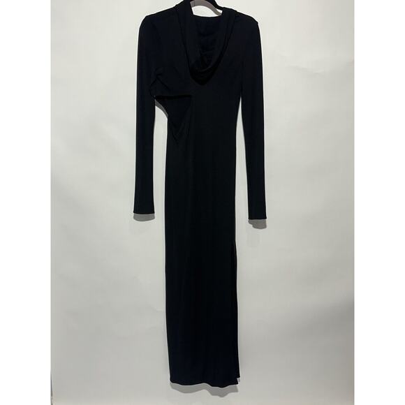 NWT Versace Runway Black Maxi Dress IT 38 US 2 Hooded Cut Out $3,475 - Picture 8 of 16
